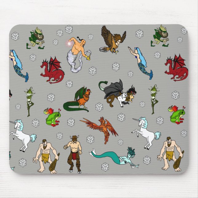Mousepad Criaturas do Dungeon e dos dragões (Frente)