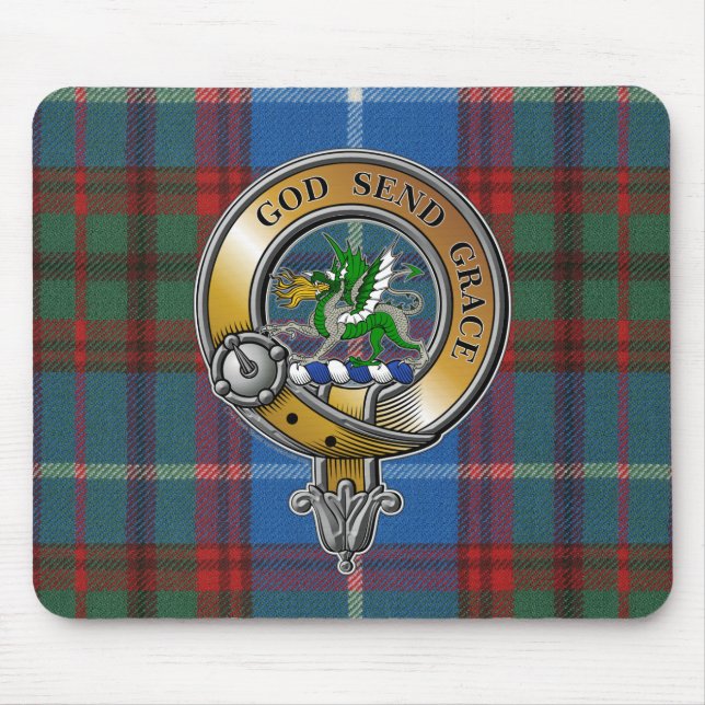 Mousepad Crichton Tartan & Crachá (Frente)