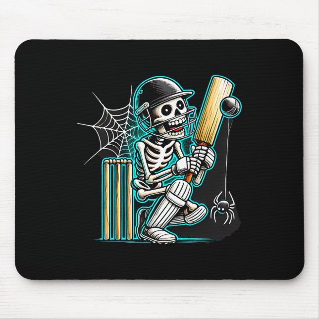 Mousepad Cricket Esqueleto de Halloween (Frente)