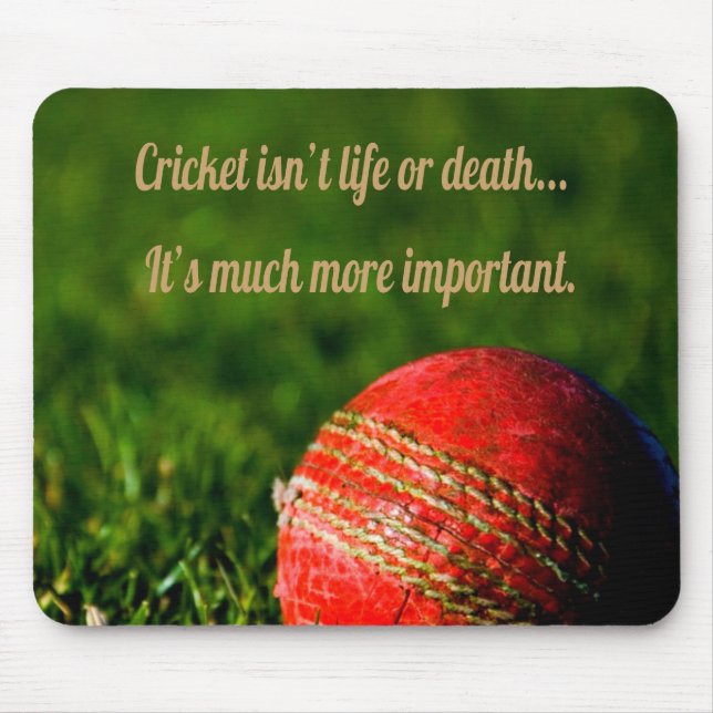 Mousepad Cricket Red Ball Motivação Engraçada (Frente)