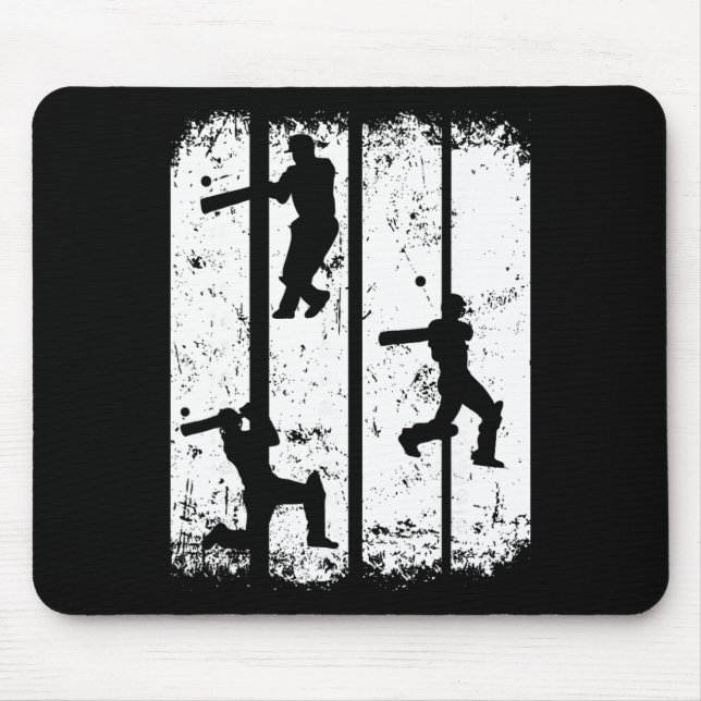 Mousepad Cricket Silhouette - Cricket Player Cricket Lover  (Frente)