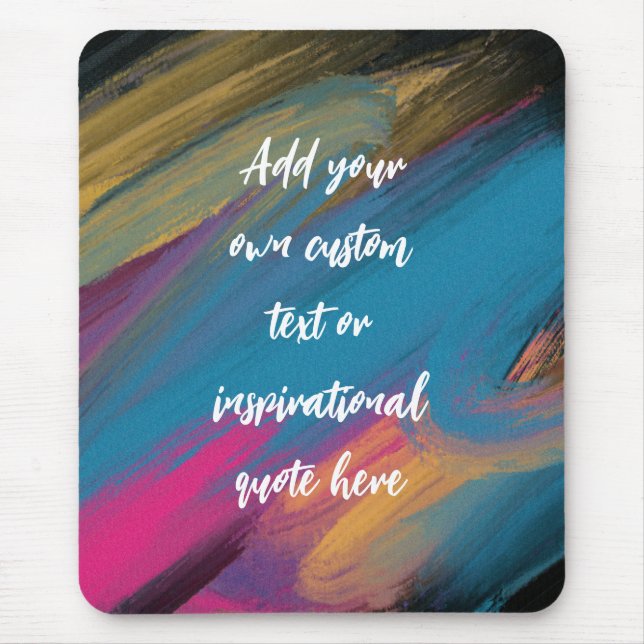 Mousepad Crie a sua própria citação motivacional do Abstrat (Frente)
