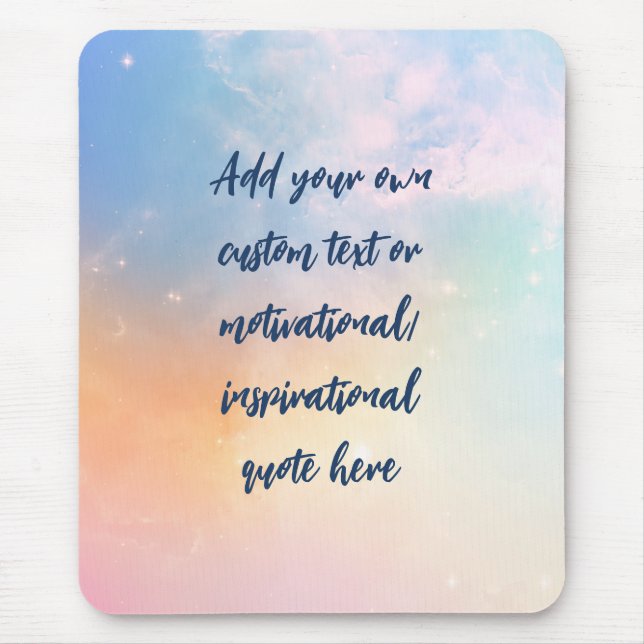 Mousepad Crie a sua própria citação motivacional do Pastel (Frente)