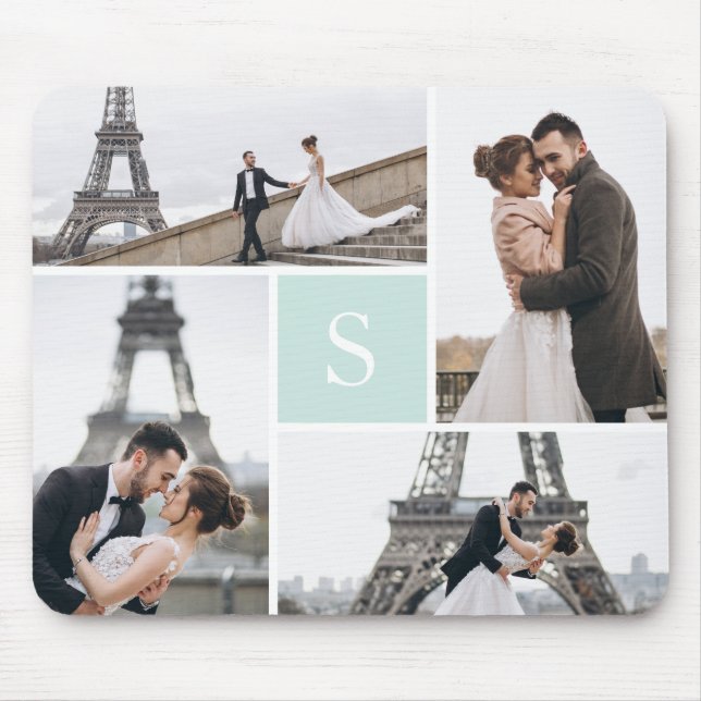 Mousepad Crie A Sua Própria Colagem De 4 Fotografias Com Mo (Frente)