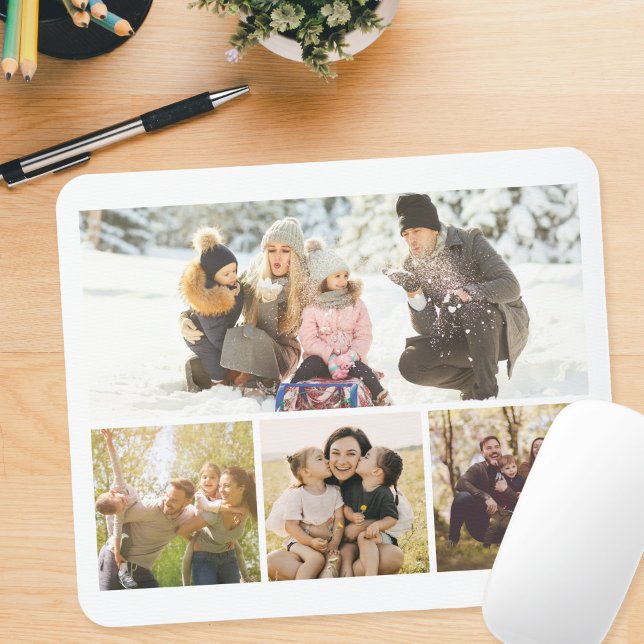 Mousepad Crie a sua própria colagem de 4 fotos (Criador carregado)