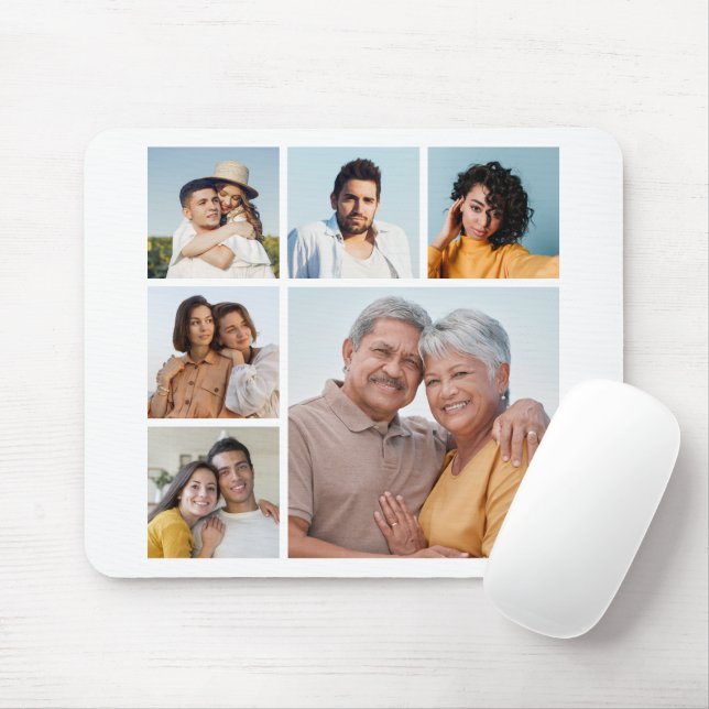 Mousepad Crie a sua própria cor editável da colagem de foto (Com mouse)