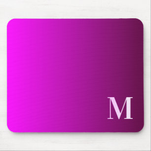 Mousepad Crie O Seu Próprio Monograma De Mão Magenta