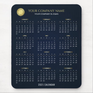 Mousepad Crie seu próprio calendário da empresa 2021 Mo