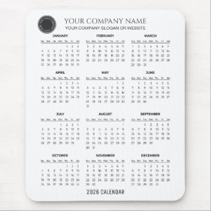 Mousepad Crie seu próprio calendário empresarial 2026 Mou