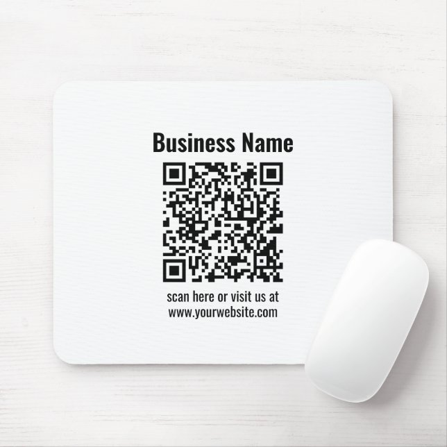 Mousepad Crie Seu Próprio Código QR | Transparente (Com mouse)