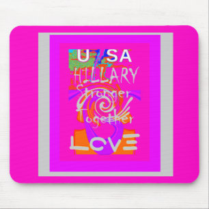 Mousepad Crie seu próprio e espantoso hillary Stronger Junt