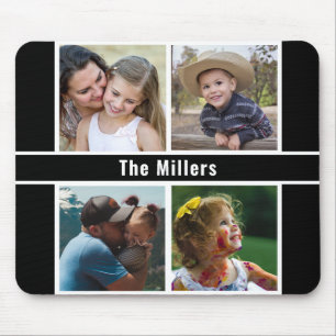 Mousepad Crie seu próprio nome de família 4 Colagem de fo