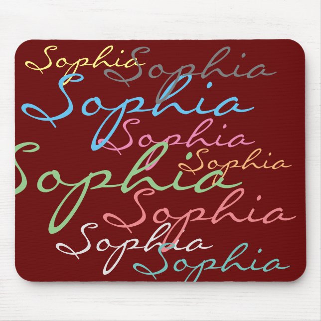 Mousepad Crie sua própria caligrafia exclusiva de texto de  (Frente)