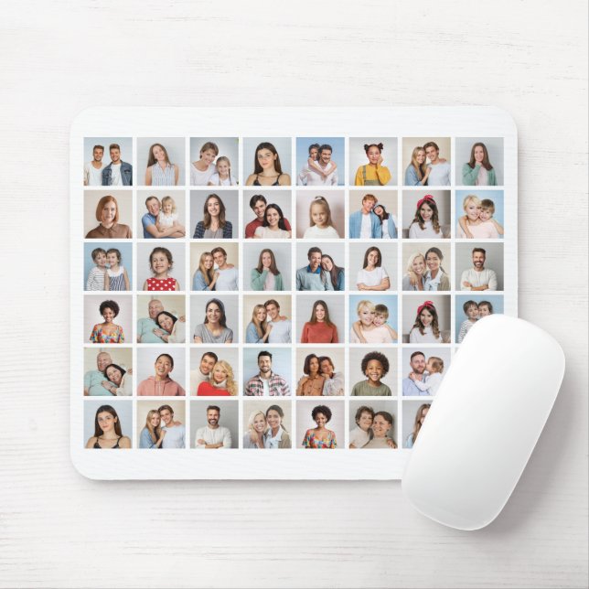 Mousepad Crie Sua Própria Colagem de 48 Fotos  (Com mouse)