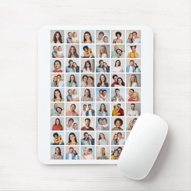 Mousepad Crie Sua Própria Colagem de 54 Fotos (Com mouse)