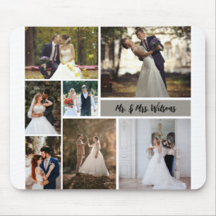 Mousepad Crie Sua Própria Colagem De Casamento De 7 Fotos