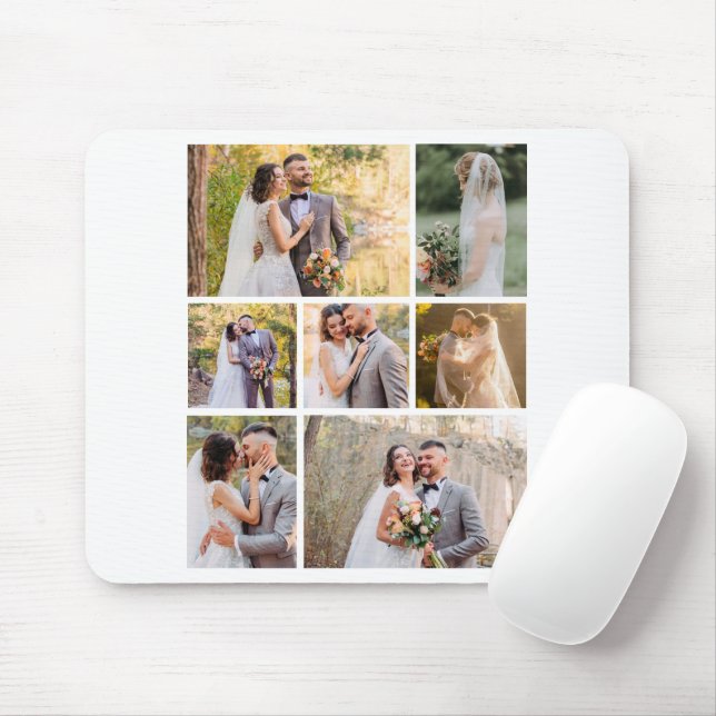 Mousepad Crie Sua Própria Colagem De Casamento Fotográfico  (Com mouse)