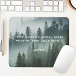Mousepad Crie sua própria cotação<br><div class="desc">Crie o seu próprio mouse pad de aspas personalizado. Apresenta tipografia minimalista da máquina de escrever e fundo da natureza da floresta.</div>