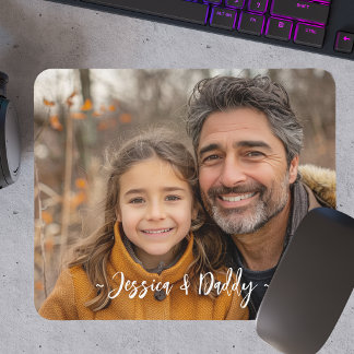 Mousepad Crie sua própria foto do Pai e da Filha