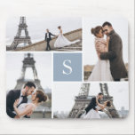Mousepad Crie Sua Própria Galeria De Fotografias Monograma<br><div class="desc">Adicione suas fotos e um monograma personalizado para uma design especial.</div>