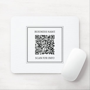 Mousepad Crie um código QR escaneável Preto & Branco