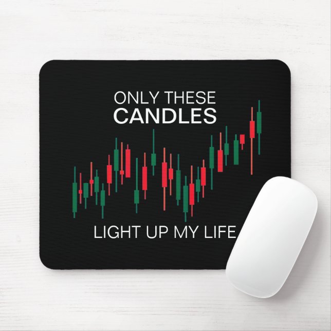 Mousepad Cripto Candlesticks Personalizados (Com mouse)