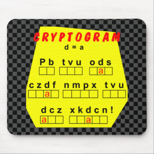 Mousepad Criptograma Amarelo