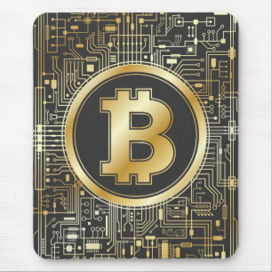 Mousepad Criptomoeda do Conselho de circuito de criptografi