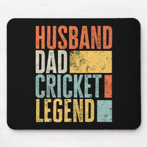 Mousepad Críquete Masculino Pai Husnd Dad Pai Lendário Melh