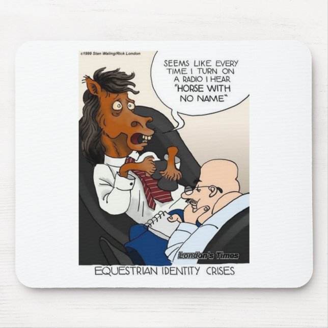 Mousepad Crise de Identidade Equestre Presentes e Camisetas (Frente)