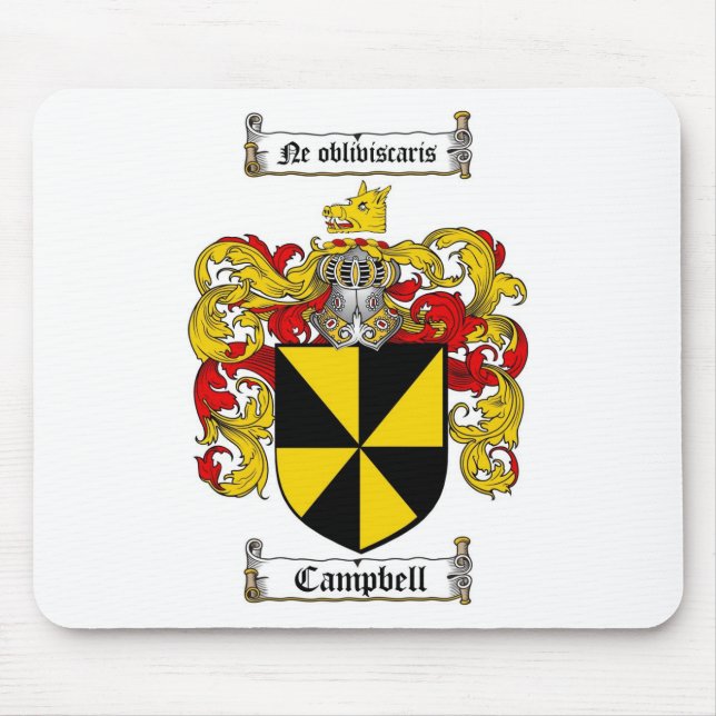 MOUSEPAD CRISTA DA FAMÍLIA DE CAMPBELL - BRASÃO DE CAMPBELL (Frente)