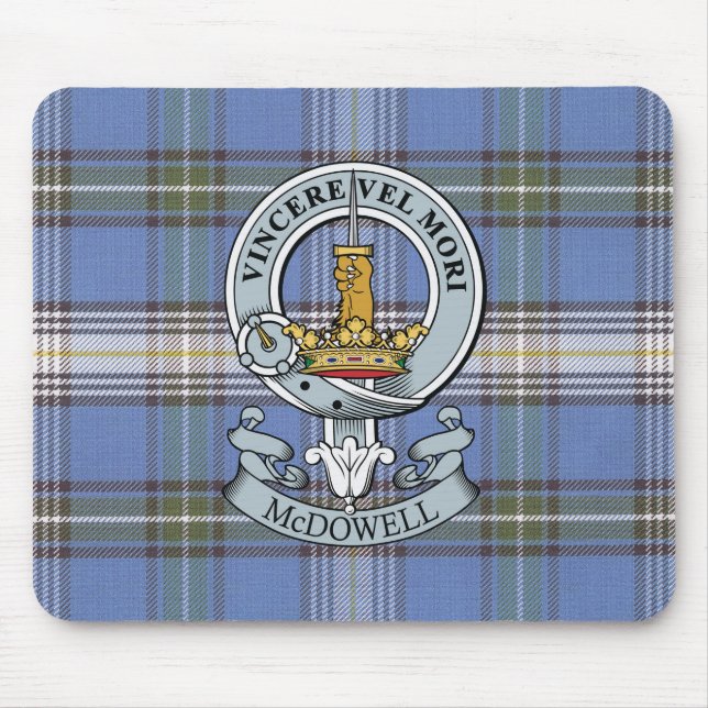 Mousepad Crista de McDowell + Tapete do rato do Tartan (Frente)
