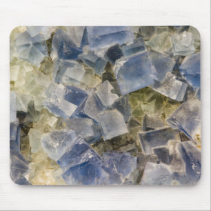 Mousepad Cristais azuis da fluorite na matriz