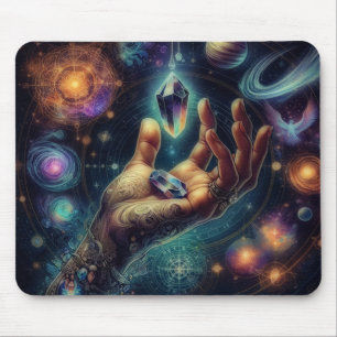 Mousepad Cristal Celestial na Galáxia Spacy Palma
