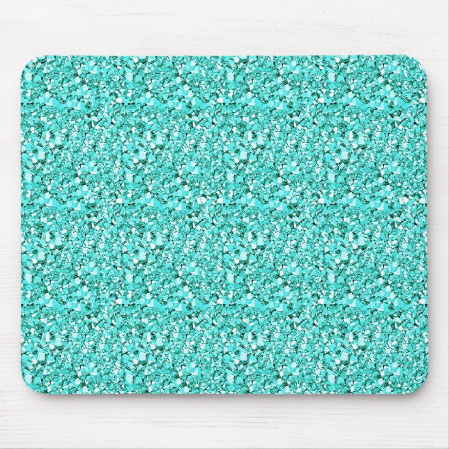 Mousepad Cristal de Druzy - azul de água-marinha (Frente)