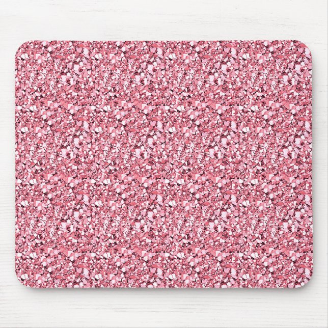 Mousepad Cristal Druzy - cor-de-rosa rosa quartzo (Frente)