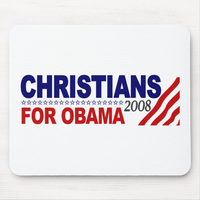 Mousepad Cristãos para Obama (Frente)