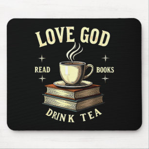 Mousepad Cristianismo bibliófilo Ama Deus Lê Livros Bebe Ch