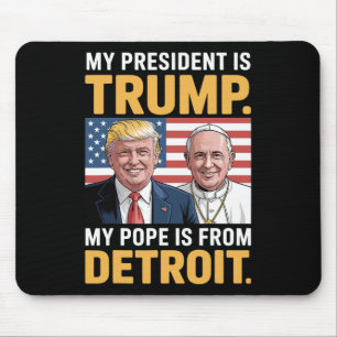 Mousepad Cristianismo Patriótico Trump Detroit Papa
