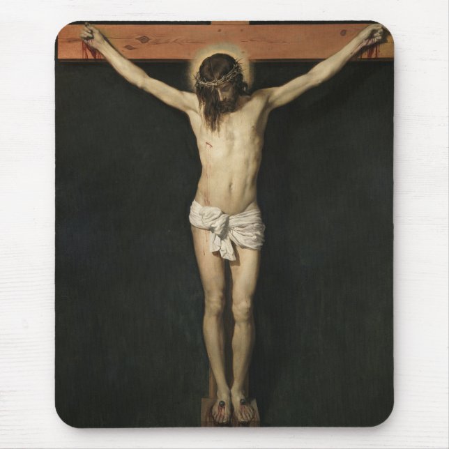 Mousepad Cristo Crucificado na Cruz (Fé) (Velazquez) (Frente)