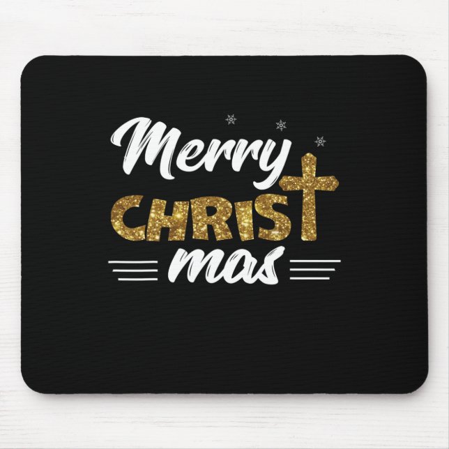 Mousepad Cristo feliz Mas Família Natal Engraçada Correspon (Frente)