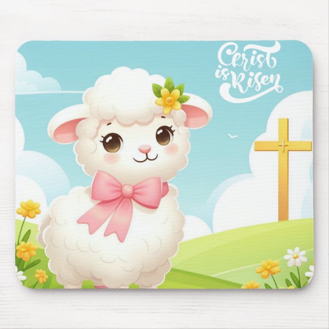Mousepad Cristo/Páscoa/cordeiro/cruz (Frente)