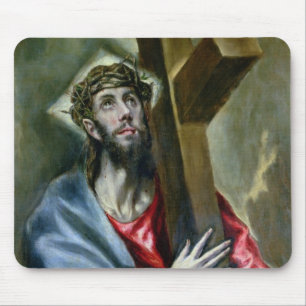 Mousepad Cristo que Clasping a cruz, 1600-10 (óleo em