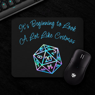 Mousepad Critérios RPG Holo Fantasy Tabletop Gamer Dice