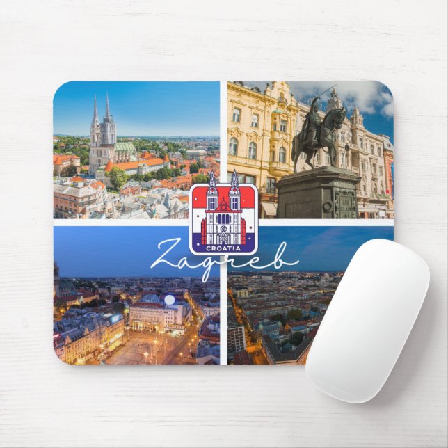 Mousepad Croatia | Hrvatska | Zagreb | Capital of Croatia (Com mouse)