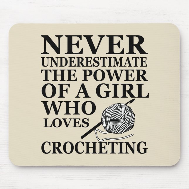 Mousepad Crochet engraçado cita presente de crochê (Frente)
