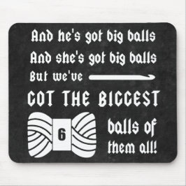Mousepad Crochet - Grandes Bolas de Artesanatos de Fios Esc