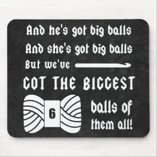 Mousepad Crochet - Grandes Bolas de Artesanatos de Fios Esc