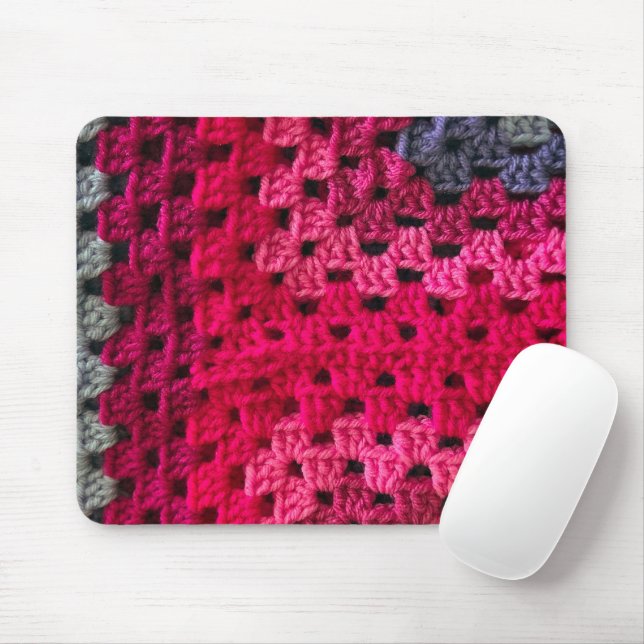 Mousepad Crochet Granny Square Pattern (Com mouse)
