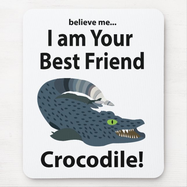 Mousepad Crocodilo Alligator Funny Crocodilo (Frente)